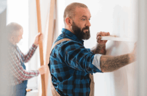 workers second fixing